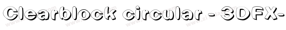 Clearblock circular - 3DFX字体转换